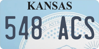KS license plate 548ACS