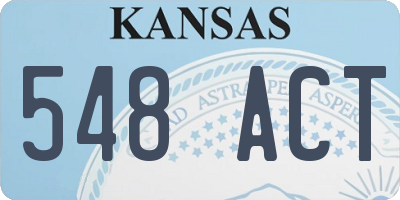 KS license plate 548ACT