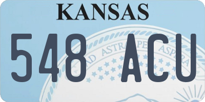 KS license plate 548ACU