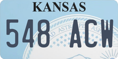 KS license plate 548ACW