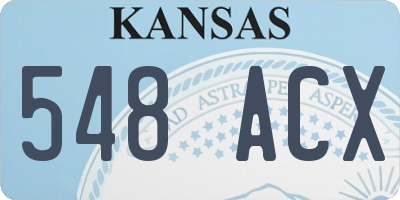 KS license plate 548ACX