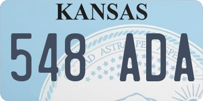 KS license plate 548ADA