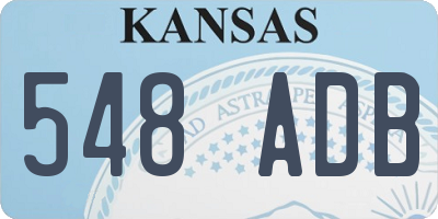 KS license plate 548ADB