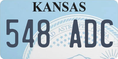 KS license plate 548ADC