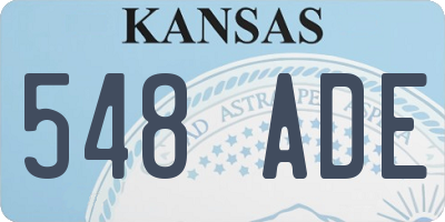 KS license plate 548ADE