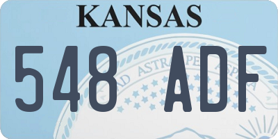 KS license plate 548ADF