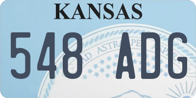 KS license plate 548ADG