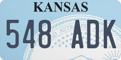 KS license plate 548ADK