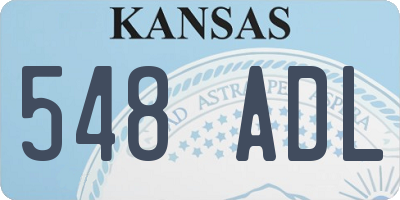 KS license plate 548ADL