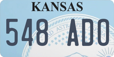 KS license plate 548ADO