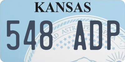 KS license plate 548ADP