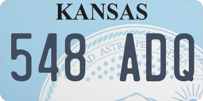 KS license plate 548ADQ