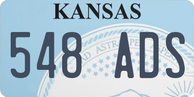 KS license plate 548ADS