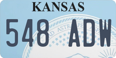 KS license plate 548ADW