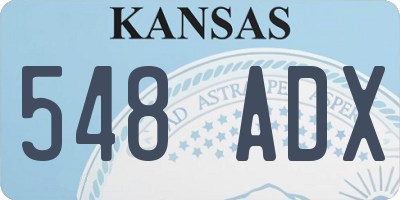 KS license plate 548ADX