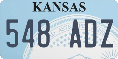 KS license plate 548ADZ