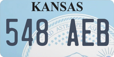 KS license plate 548AEB