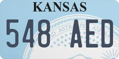 KS license plate 548AED