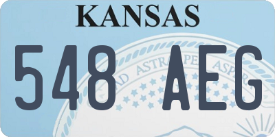 KS license plate 548AEG