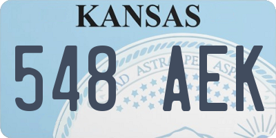KS license plate 548AEK