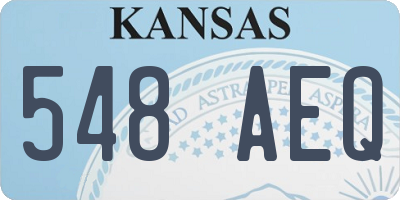 KS license plate 548AEQ