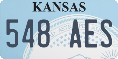 KS license plate 548AES