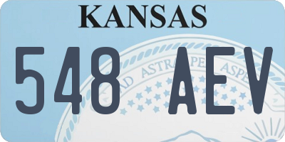 KS license plate 548AEV