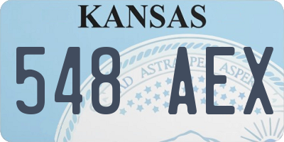 KS license plate 548AEX