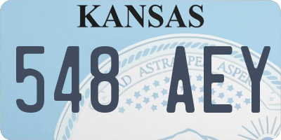 KS license plate 548AEY