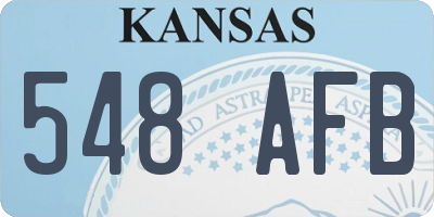 KS license plate 548AFB