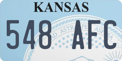 KS license plate 548AFC