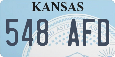 KS license plate 548AFD