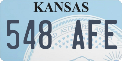 KS license plate 548AFE