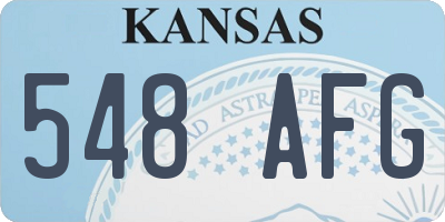 KS license plate 548AFG