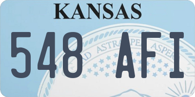 KS license plate 548AFI