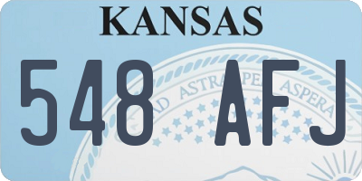 KS license plate 548AFJ
