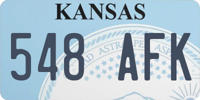 KS license plate 548AFK