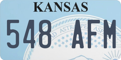 KS license plate 548AFM