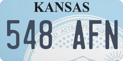 KS license plate 548AFN