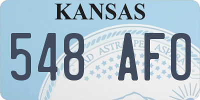 KS license plate 548AFO