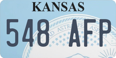 KS license plate 548AFP