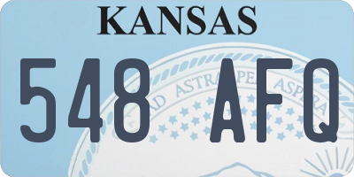 KS license plate 548AFQ