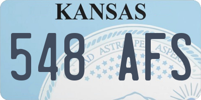 KS license plate 548AFS