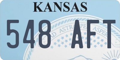 KS license plate 548AFT