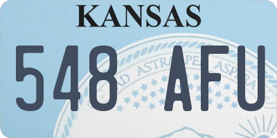 KS license plate 548AFU