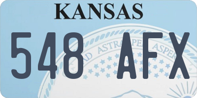 KS license plate 548AFX