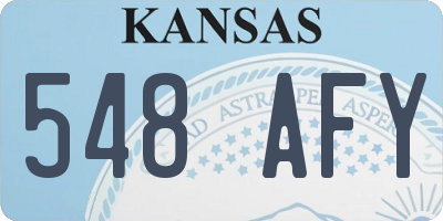 KS license plate 548AFY