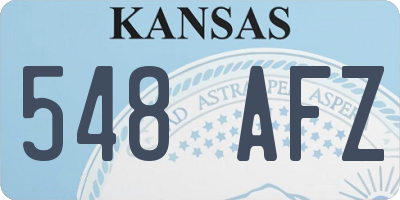 KS license plate 548AFZ