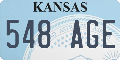 KS license plate 548AGE