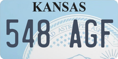 KS license plate 548AGF